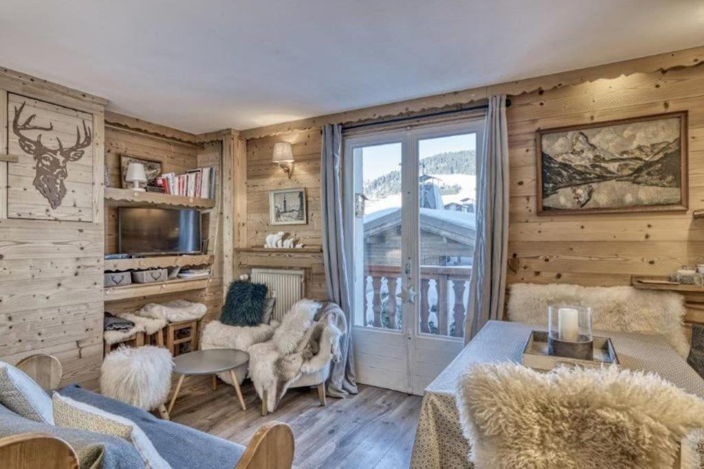 Tres Bel Appartement Avec Parking Gratuit Megève Exteriör bild